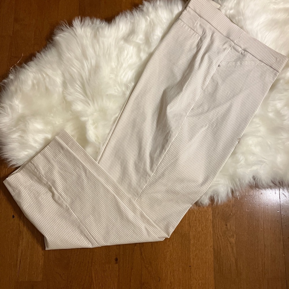 Liz Claiborne Tan Pinstripe Cigarette Pants